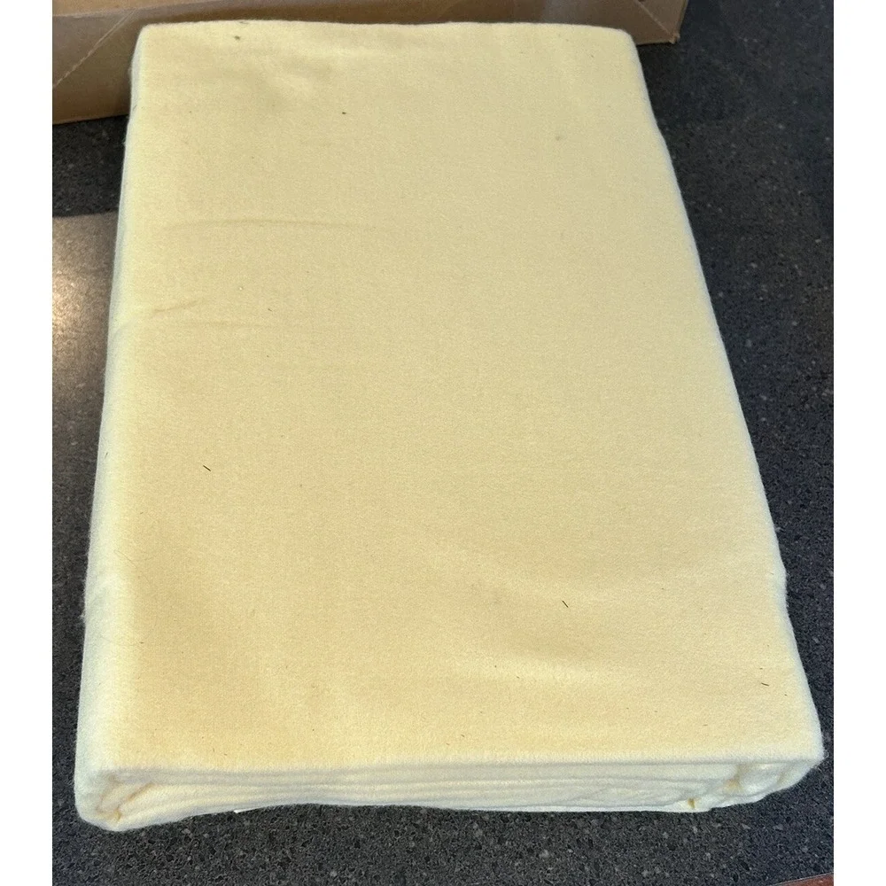 New Pepperell Blanket Wool Rayon Yellow Satin Binding MADE IN‎ USA w/box 70